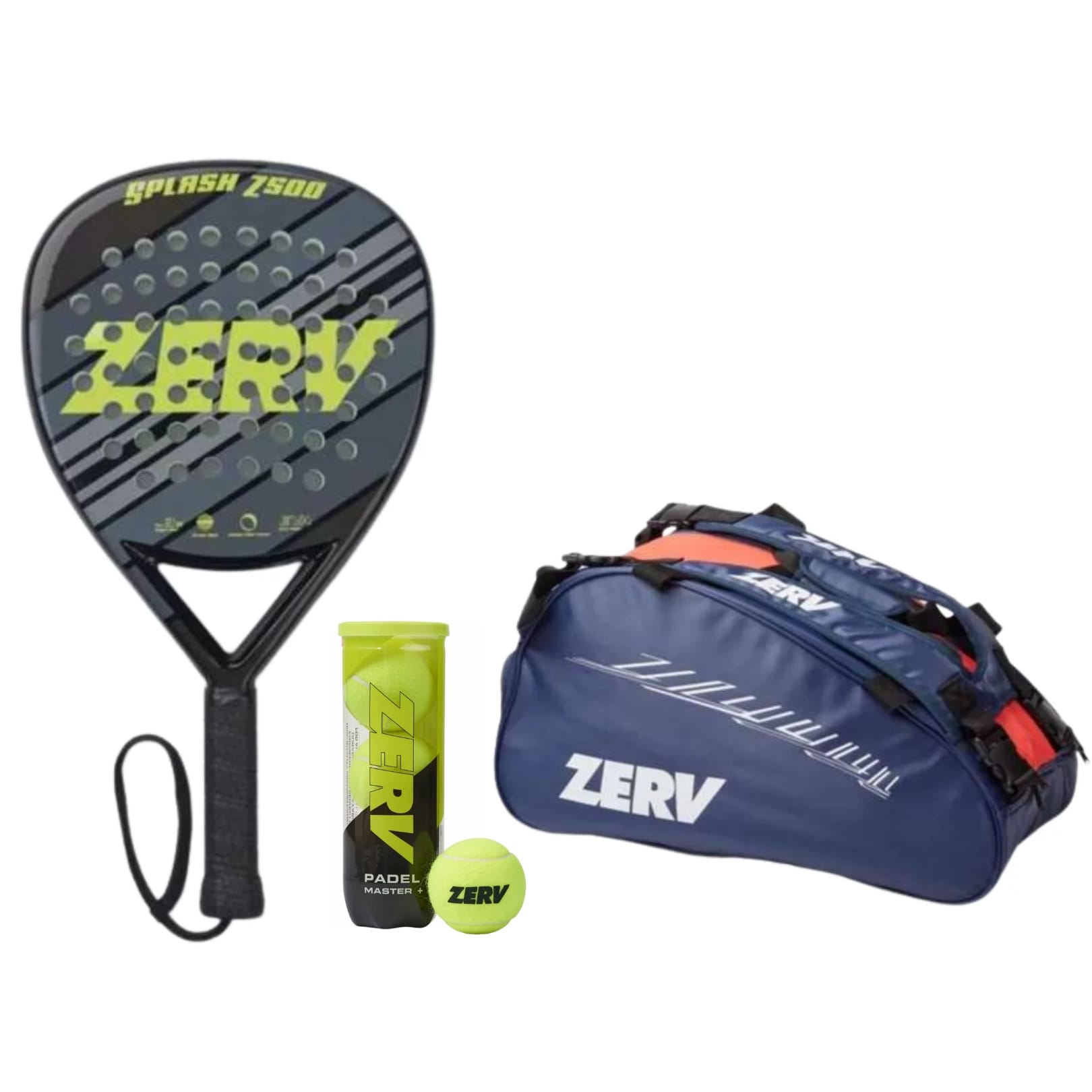 ZERV Padel Pakketilbud (Splash Z500 + Superb Elite Padel Bag + ZERV Padel Master+) - OLD